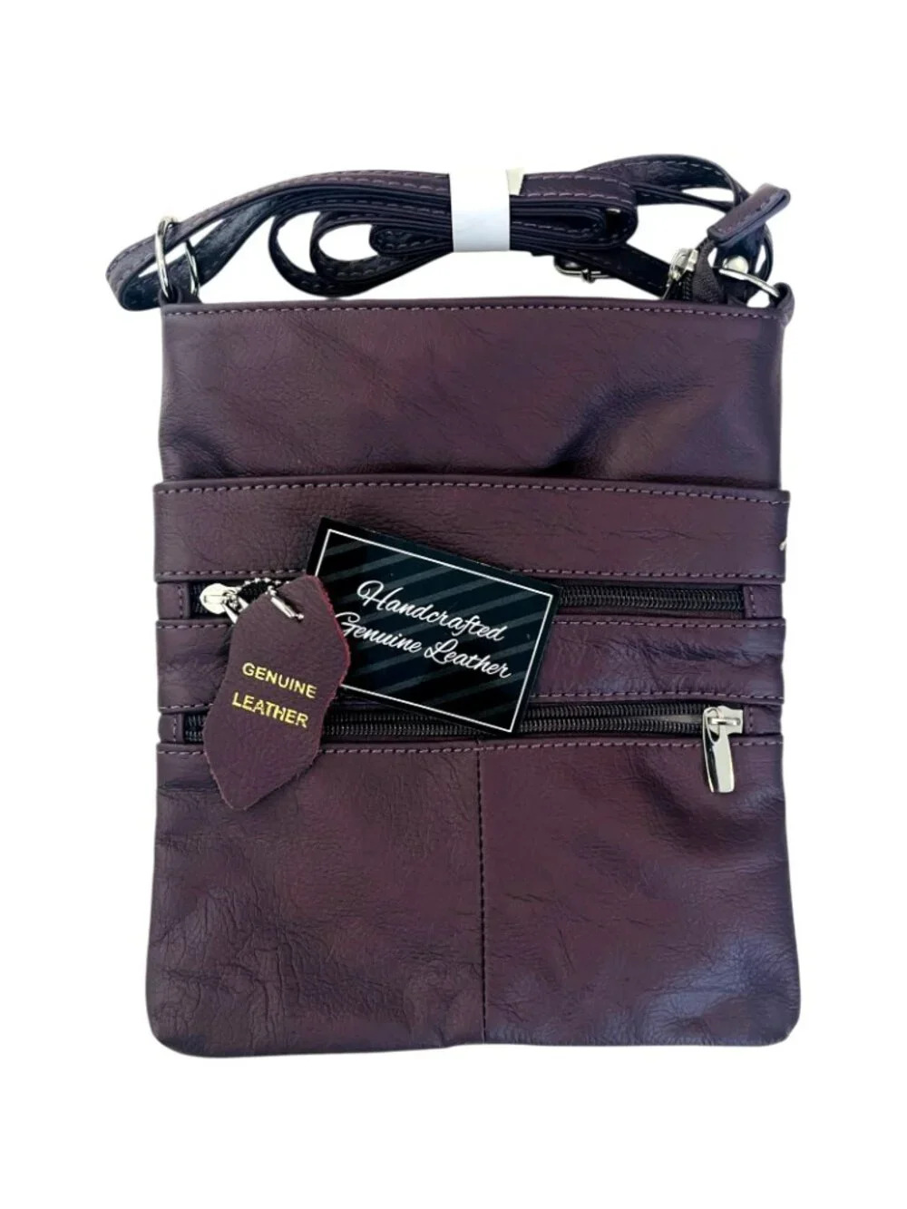 RR Genuine Leather Purse - Dark Purple Color - Handcrafted - NEW with tags - Picture 7 of 7